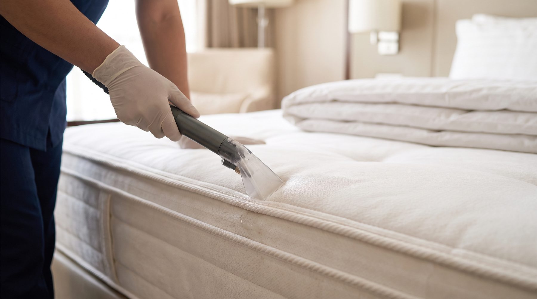 Vorher und Nachher für ein frisches Bett